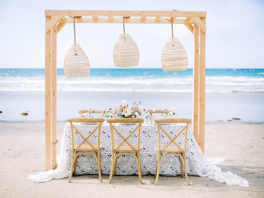 San Diego Beach Wedding Tables