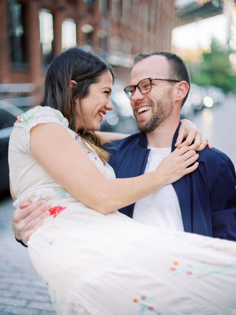 NYC Engagement Photos Looks of Love