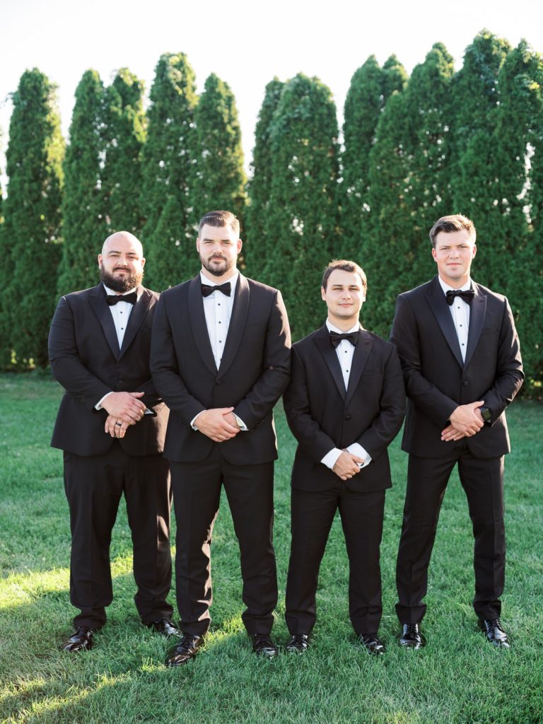 Long Island Vineyard Wedding groomsmen.