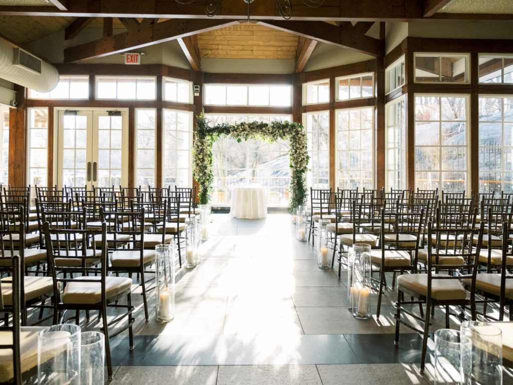 The Central Park Boathouse Wedding Ceremony Space.